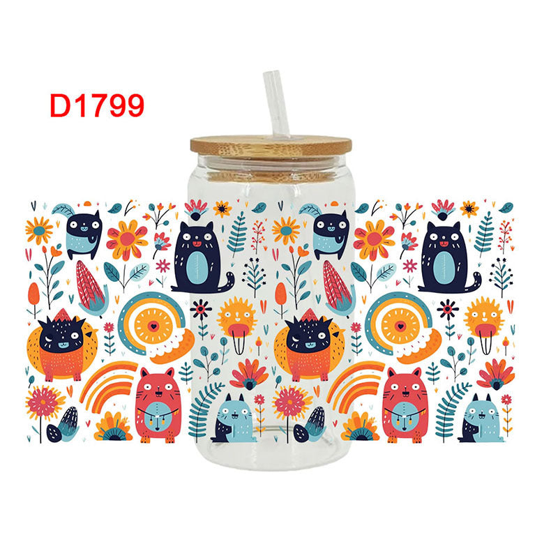 Wholesale 16oz Heat Transfer Printing Cup Sticker